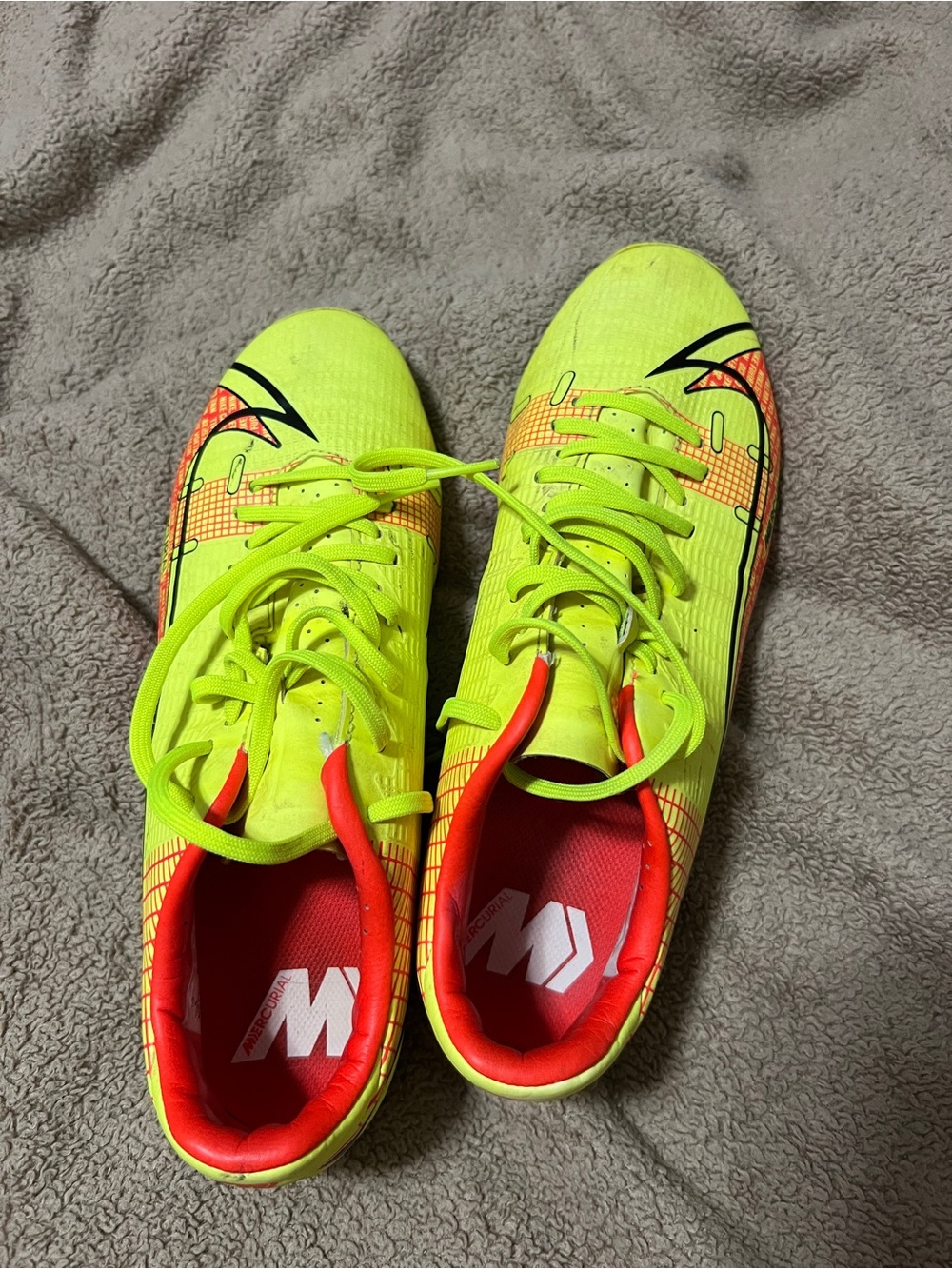 Nike Mercurial Kids Neon Soccer Cleats